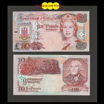 1995 Government of Gibraltar £10 Note